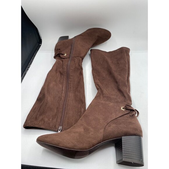 Charter Club Women Jaccque Tall Block Heel Almond Toe Mid Calf Boots Size 9 NWOB - Picture 2 of 7